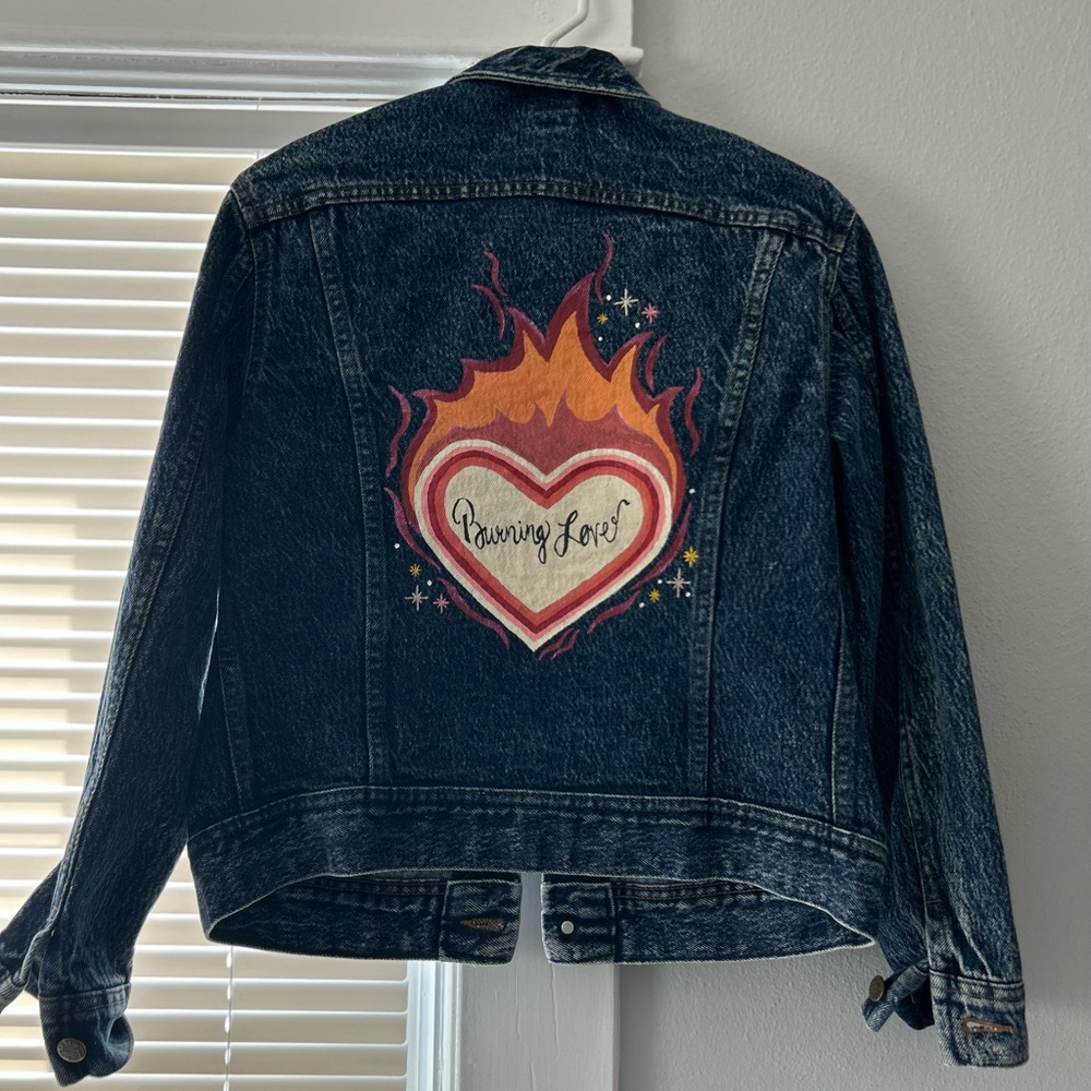 Hand painted jean jacket